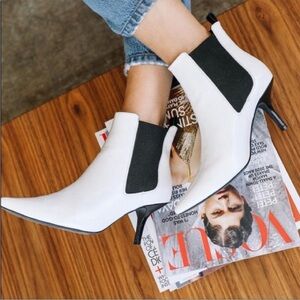 Anine Bing Stevie Boot White Patent Leather - Size 37/7
